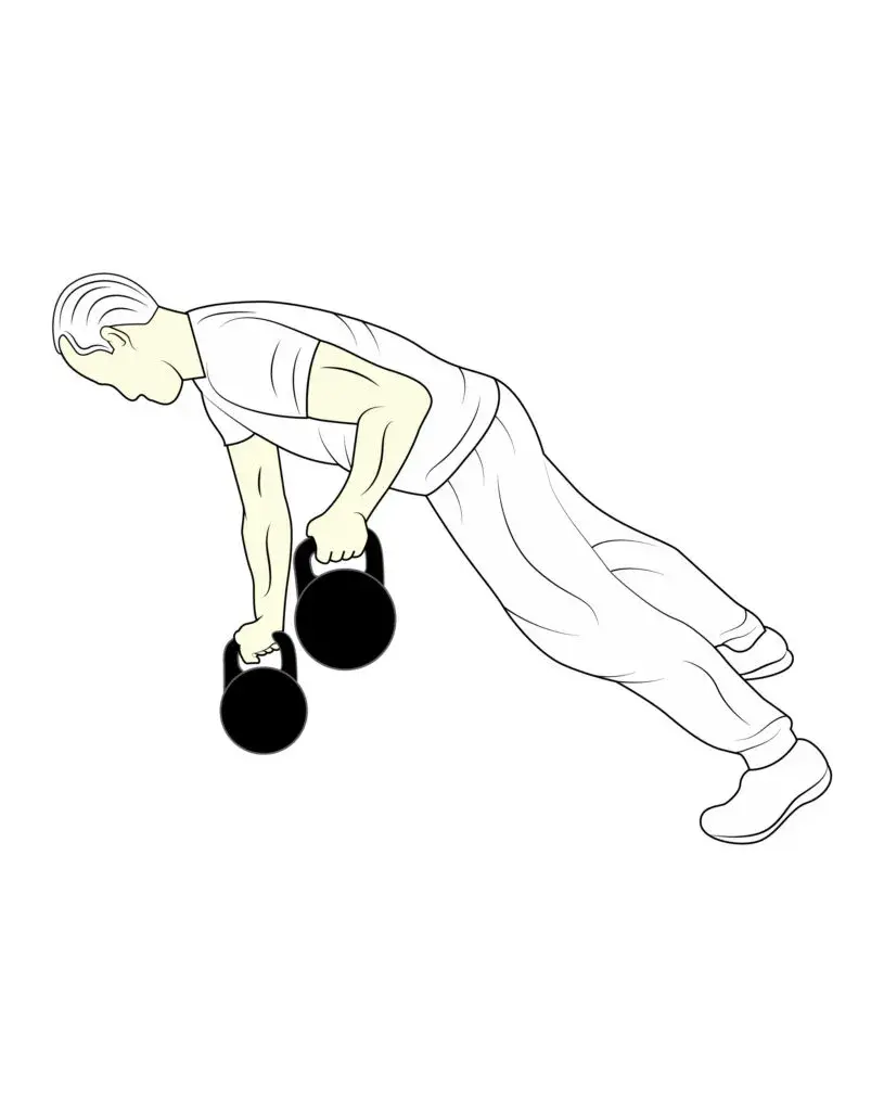 Jalando un kettlebell